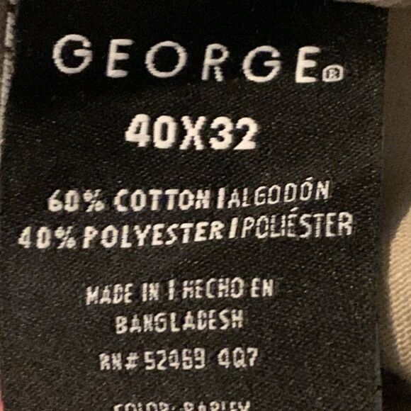 NWT George Walmart Flat Front Khaki Pants Business Casual Men’s 40 x 32 - Picture 5 of 6